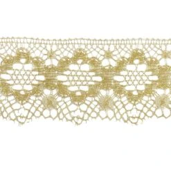 Puntilla De Bolillo Metal Dorado 9,5cm. Rombos