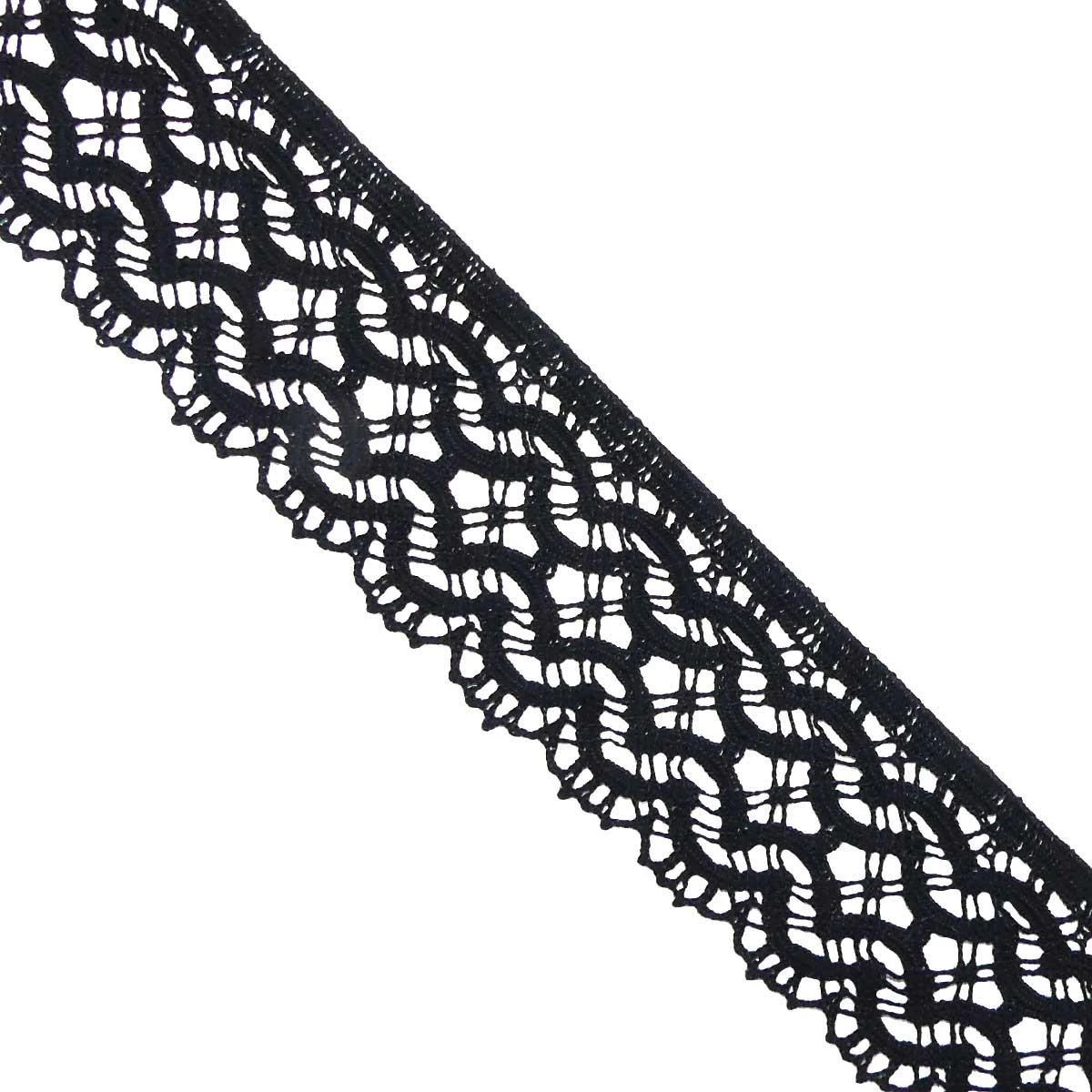 Puntilla De Bolillo Negro 5cm. Conjunto 6 3 Puntilla De Bolillo Negro 5cm. Conjunto 6