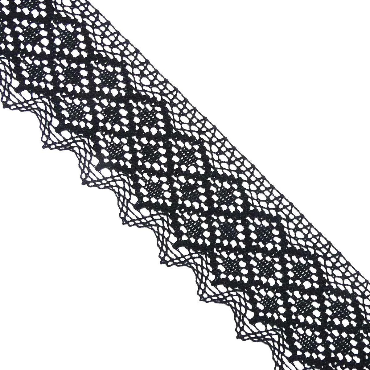 Puntilla De Bolillo Negro 6cm. Conjunto 7 3 Puntilla De Bolillo Negro 6cm. Conjunto 7