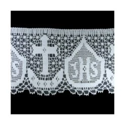 Puntilla De Bolillo Para Iglesia Con Insignia Y Cruz 15cm