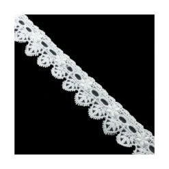 Puntilla De Guipur Con Pasacintas 25mm Blanco 5 Puntilla De Guipur Con Pasacintas 25mm Blanco -Merceria Botton puntilla de guipur con pasacintas 25mm blanco 1