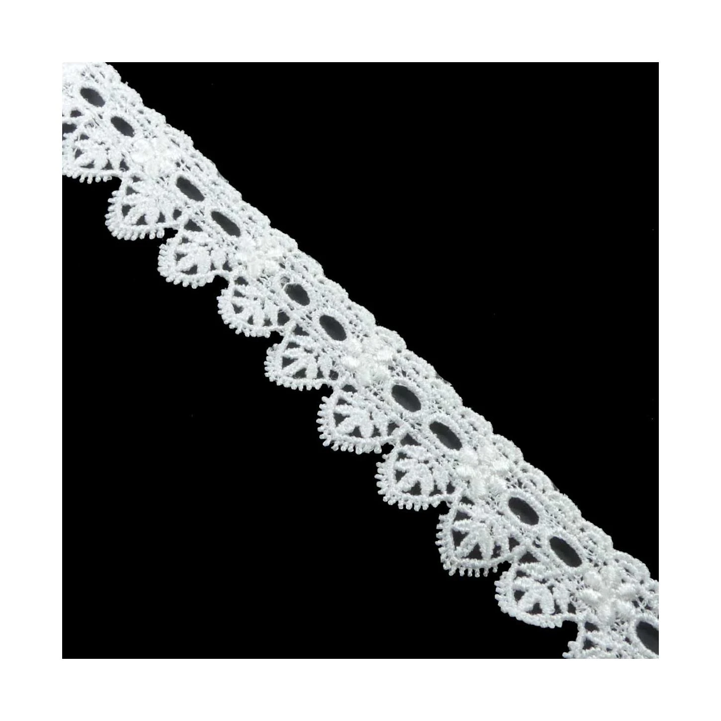 Puntilla De Guipur Con Pasacintas 25mm Blanco 4 Puntilla De Guipur Con Pasacintas 25mm Blanco - Imagen 2