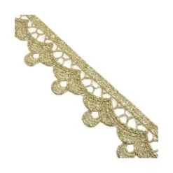 Puntilla De Guipur Dorada 25mm. Festón Doble 5 Puntilla De Guipur Dorada 25mm. Festón Doble -Merceria Botton puntilla de guipur dorada 25mm feston doble 1