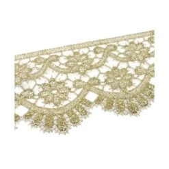Puntilla De Guipur Dorada 8cm. Festón Y Flor -Merceria Botton puntilla de guipur dorada 8cm feston y flor 1