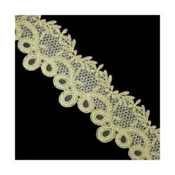 Puntilla De Guipur Dorada Ondas Y Flores 6cm 8 Puntilla De Guipur Dorada Ondas Y Flores 6cm -Merceria Botton puntilla de guipur dorada ondas y flores 6cm 2