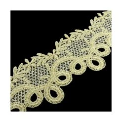 Puntilla De Guipur Dorada Ondas Y Flores 6cm 9 Puntilla De Guipur Dorada Ondas Y Flores 6cm -Merceria Botton puntilla de guipur dorada ondas y flores 6cm 3