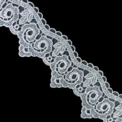 Puntilla De Guipur Metalizada 6cm. Plata Y Oro