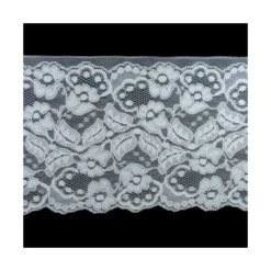 Puntilla De Nylón Blanco 13cm. Conjunto Floral