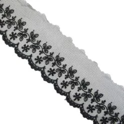 Puntilla De Tul Bordado 6,5cm. Rama