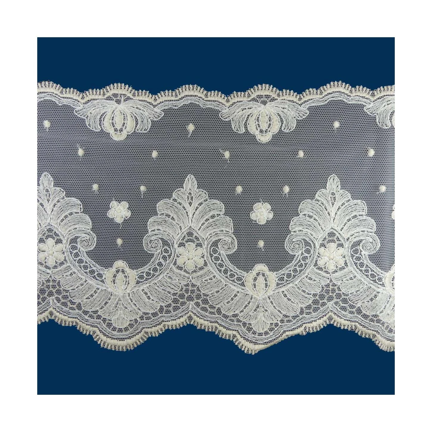 Puntilla De Tul Bordado Beig 15cm 3 Puntilla De Tul Bordado Beig 15cm