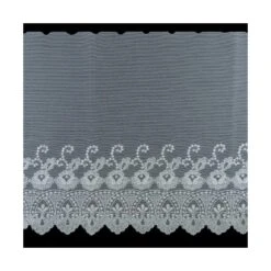 Puntilla De Tul Bordado Blanco 20cm. Tulipán