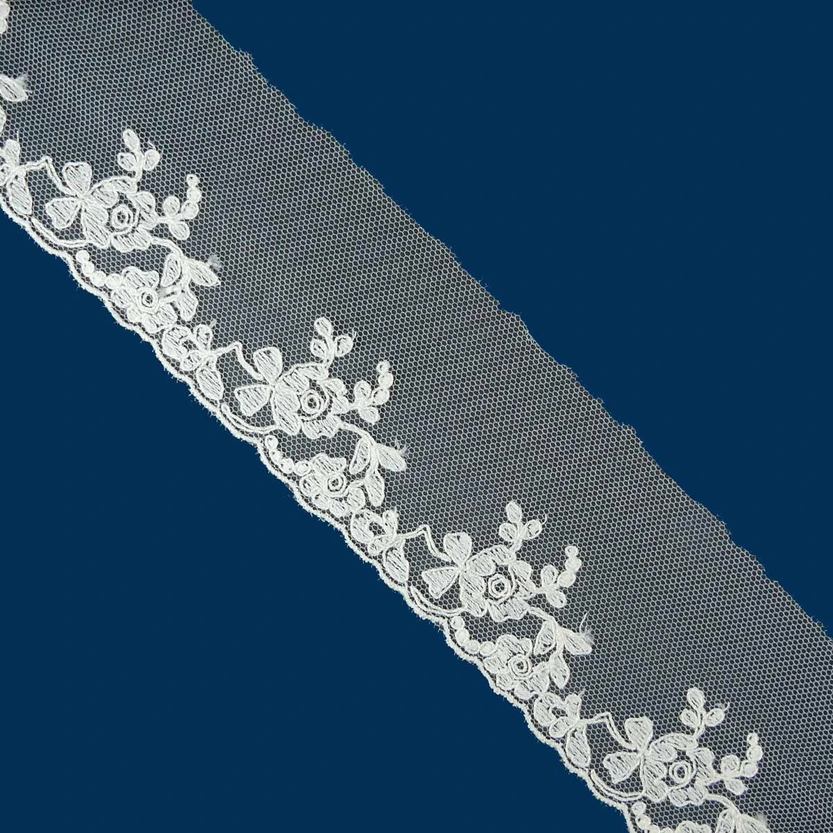 Puntilla De Tul Bordado Crudo 5,5cm. Conjunto 4 3 Puntilla De Tul Bordado Crudo 5,5cm. Conjunto 4