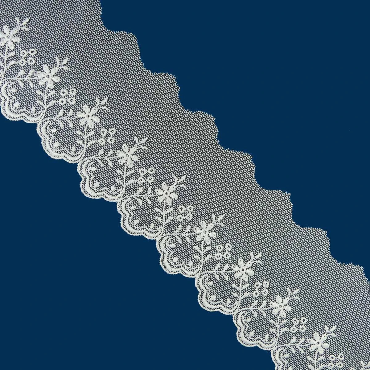 Puntilla De Tul Bordado Blanco Roto6cm 3 Puntilla De Tul Bordado Blanco Roto6cm