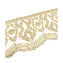 Puntilla De Tul Bordado Dorada 11cm. Cenefa Floral -Merceria Botton puntilla de tul bordado dorada 11cm cenefa floral 3