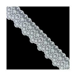 Puntilla De Tul Bordado Festón 4cm. Blanco Roto