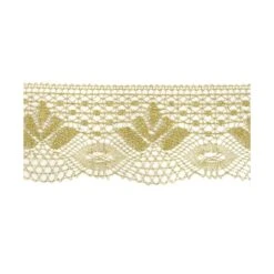 Puntilla Dorada De Bolillo 75mm Calada