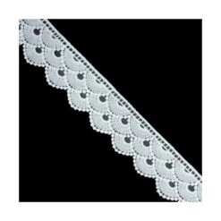 Puntilla De Guipur Blanca 37mm