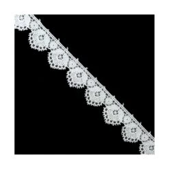 Puntilla Guipur Blanco 25mm. Flor Abierta