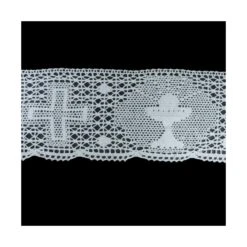 Puntilla Iglesia Bolillo Con Cáliz Y Cruz Blanco 10cm