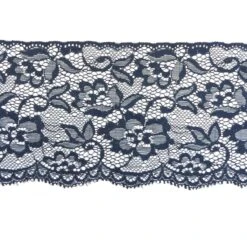 Puntilla Nylon Elástico Floral 10cm. Varios Colores