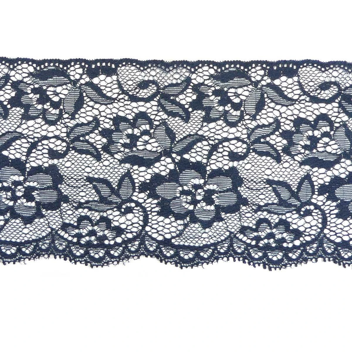 Puntilla Nylon Elástico Floral 10cm. Varios Colores 3 Puntilla Nylon Elástico Floral 10cm. Varios Colores