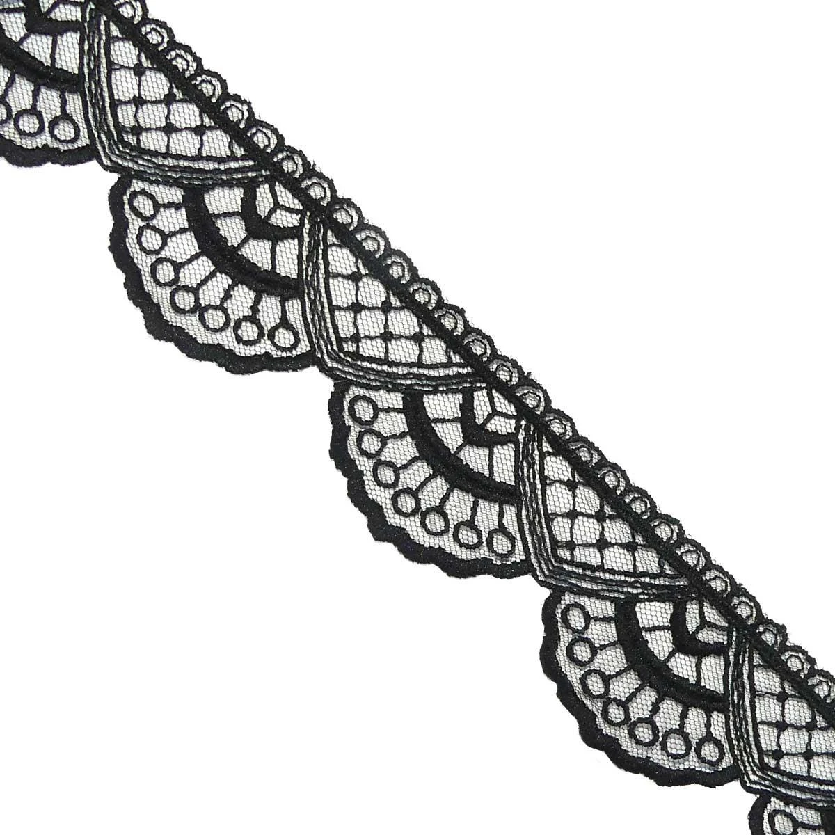 Puntilla Tul Bordado Abanico 4,5cm 3 Puntilla Tul Bordado Abanico 4,5cm