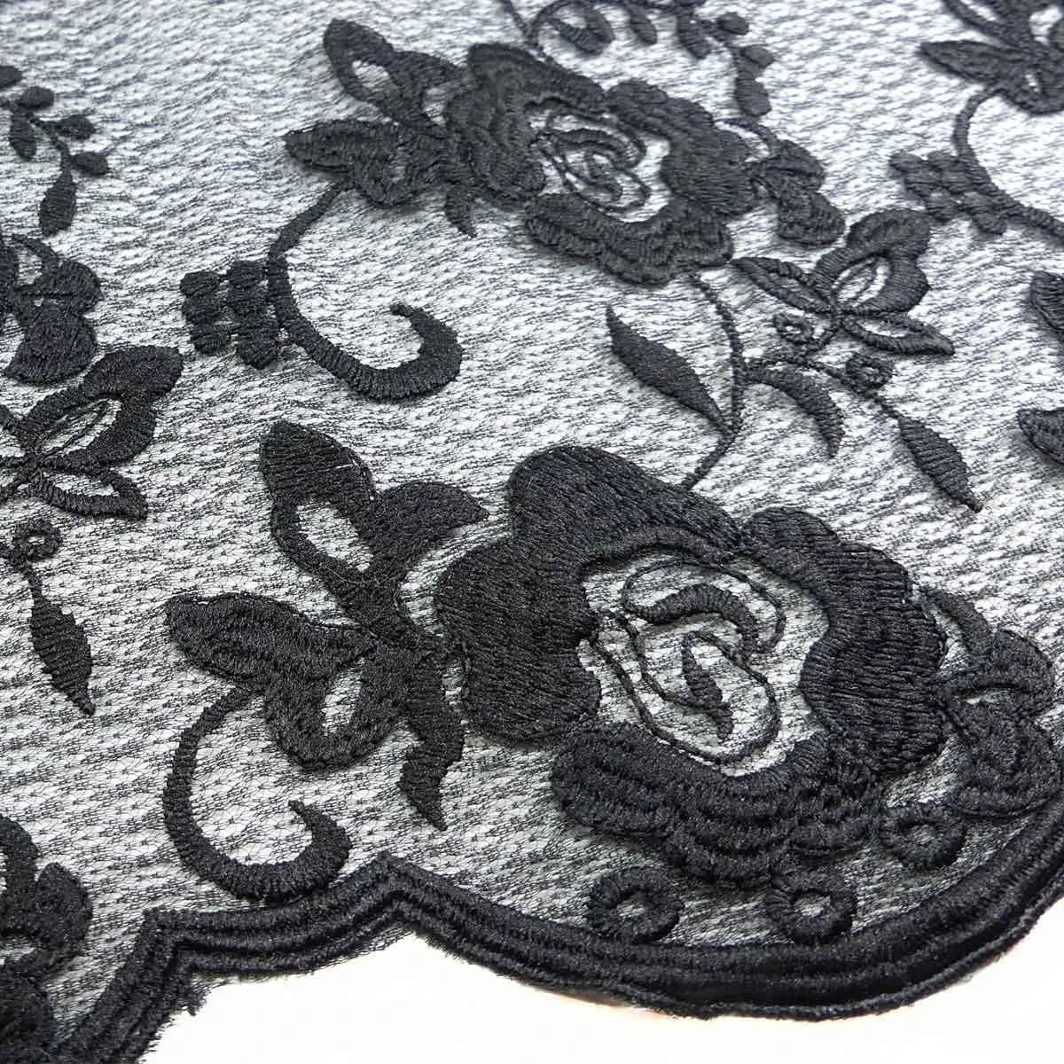 Puntilla Tul Bordado Diseño Floral 23cm. Varios Colores 4 Puntilla Tul Bordado Diseño Floral 23cm. Varios Colores - Imagen 2