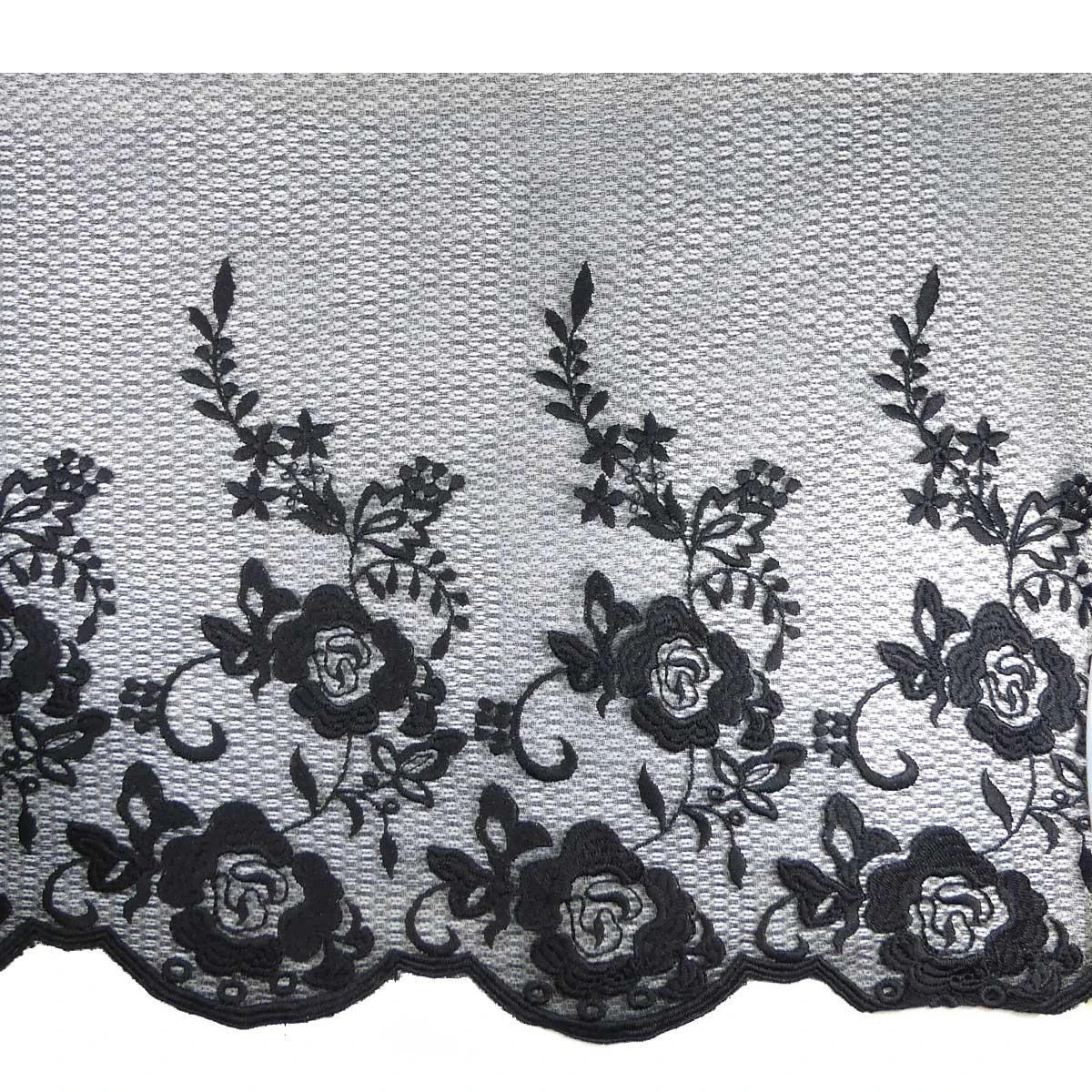 Puntilla Tul Bordado Diseño Floral 23cm. Varios Colores 3 Puntilla Tul Bordado Diseño Floral 23cm. Varios Colores