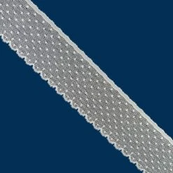 Puntilla Valencienne Beig Topos 4,5cm. Conjunto 2