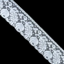 Puntilla Valencienne Blanco 5cm. Conjunto 4