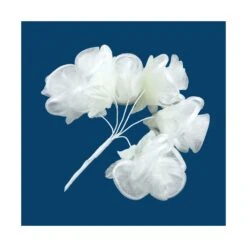 Ramo De Flores De Organza Y Raso. Marfil 5 Ramo De Flores De Organza Y Raso. Marfil -Merceria Botton ramo flores organza y raso marfil2 1
