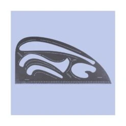 Regla De Patronaje Rígida Con Plantillas De Corte. Negra