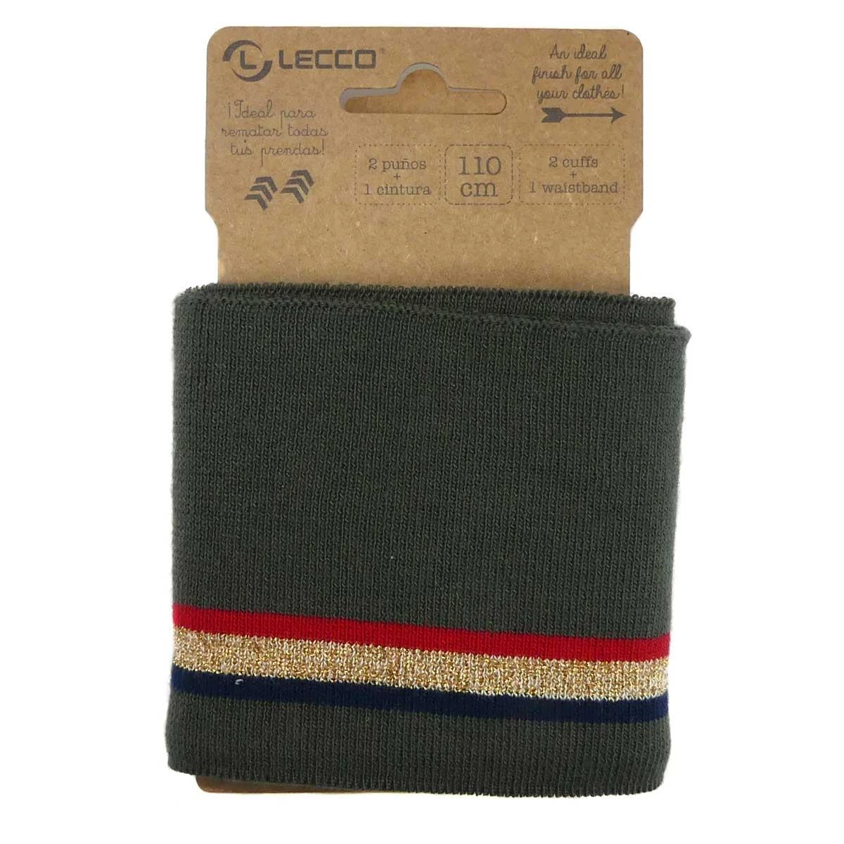 Remate De Punto Elástico 110cm. Raya Oro 3 Remate De Punto Elástico 110cm. Raya Oro