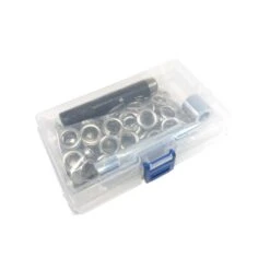 Set 100 Juegos De Ollaos Plata Con Aplicador 12mm