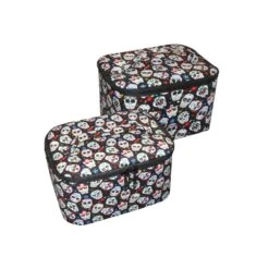 Set 2 Costureros Estampado Calaveras