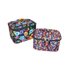 Set 2 Costureros Estampado Flores Y Lunares