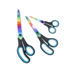 Set 3 Tijeras Estampado Arco Iris