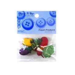 Set 6 Botones Forma De Verduras