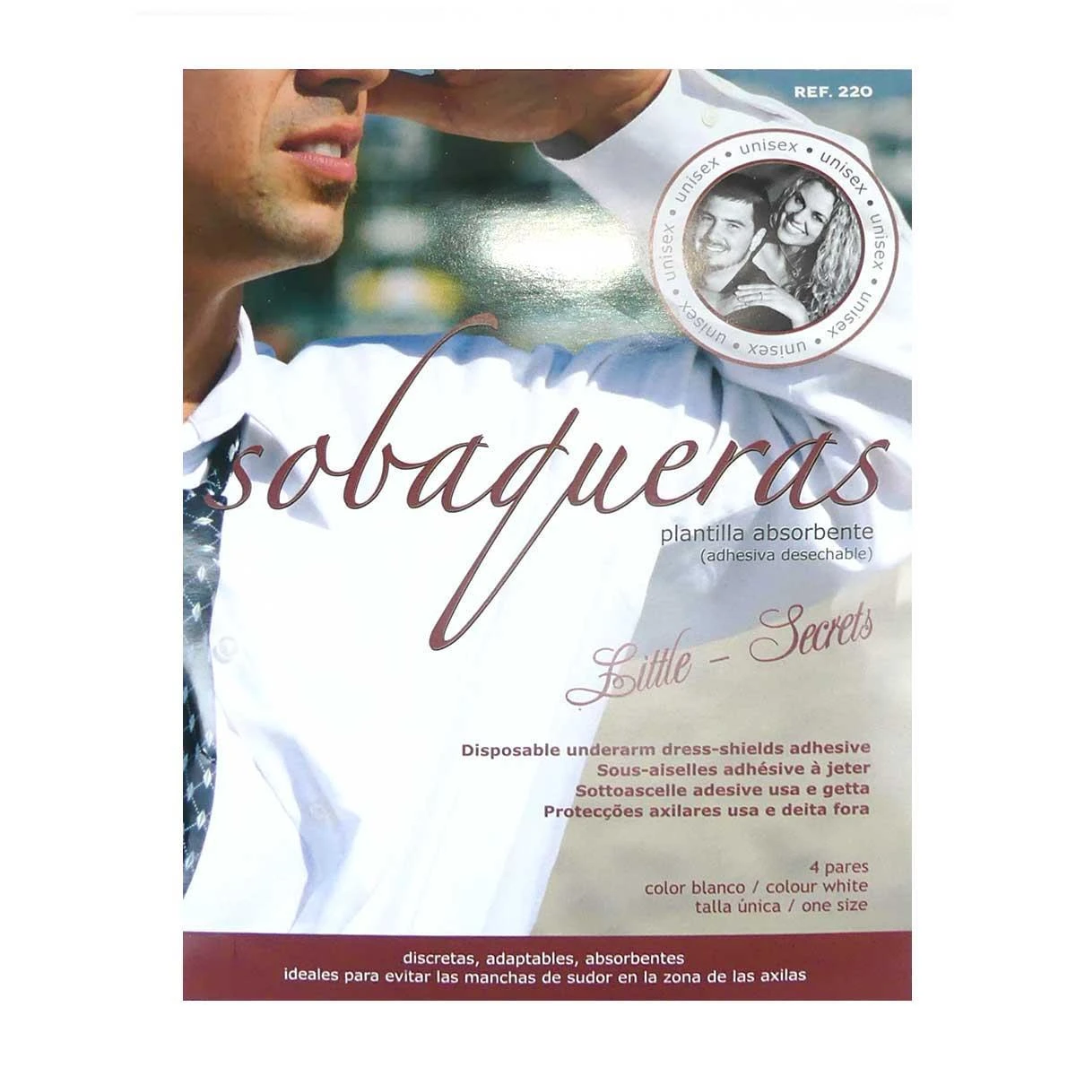 Sobaquera Absorbente Y Adhesiva En Blanco. 5 Pares 3 Sobaquera Absorbente Y Adhesiva En Blanco. 5 Pares