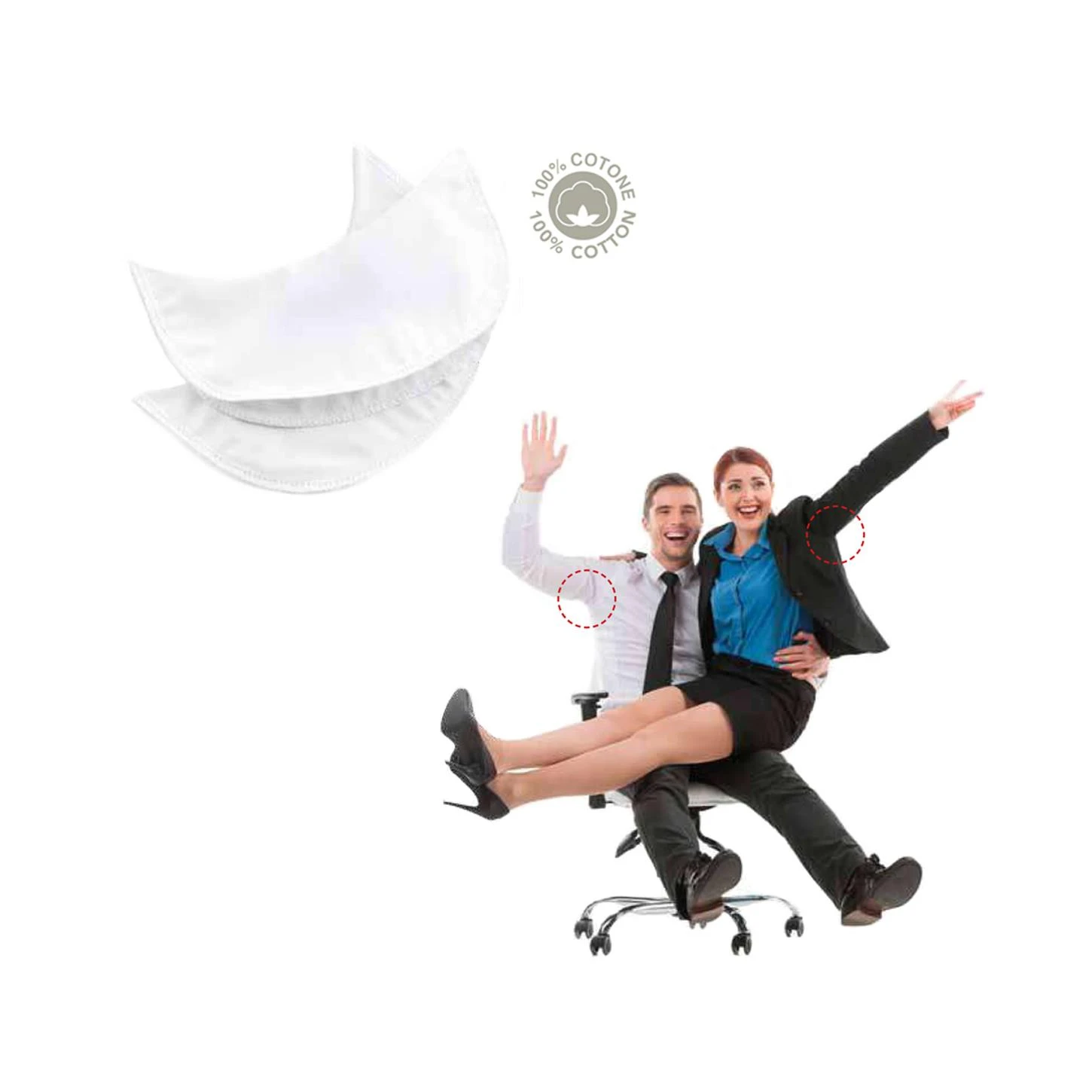 Sobaquera Algodón Para Coser En Beig. Dos Tamaños 6 Sobaquera Algodón Para Coser En Beig. Dos Tamaños - Imagen 4