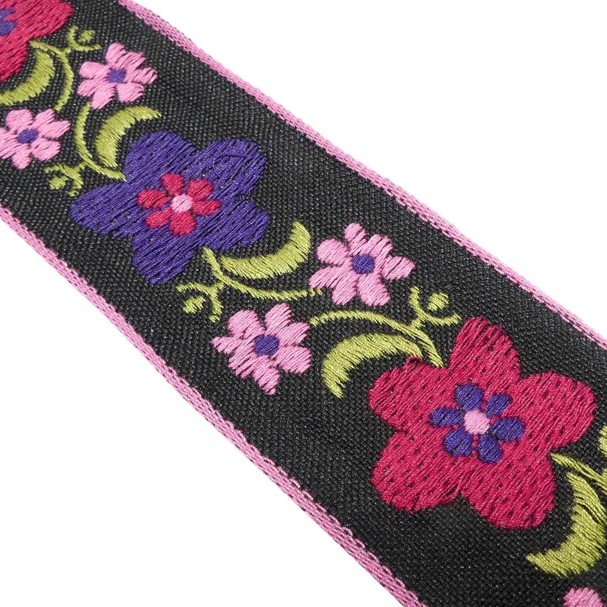 Tapacosturas Bordado Con Flores 4,8cm. Fuxias 4 Tapacosturas Bordado Con Flores 4,8cm. Fuxias - Imagen 2