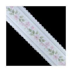 Tapacosturas Cenefa Flores Con Festón 5,8cm. Varios Colores