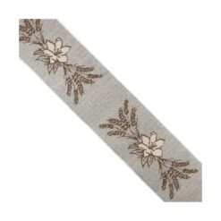 Tapacosturas Lino Ramo Flores 5cm. Varios Colores