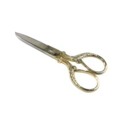 Tijera De Costura Puño Dorado Decorativo 13cm