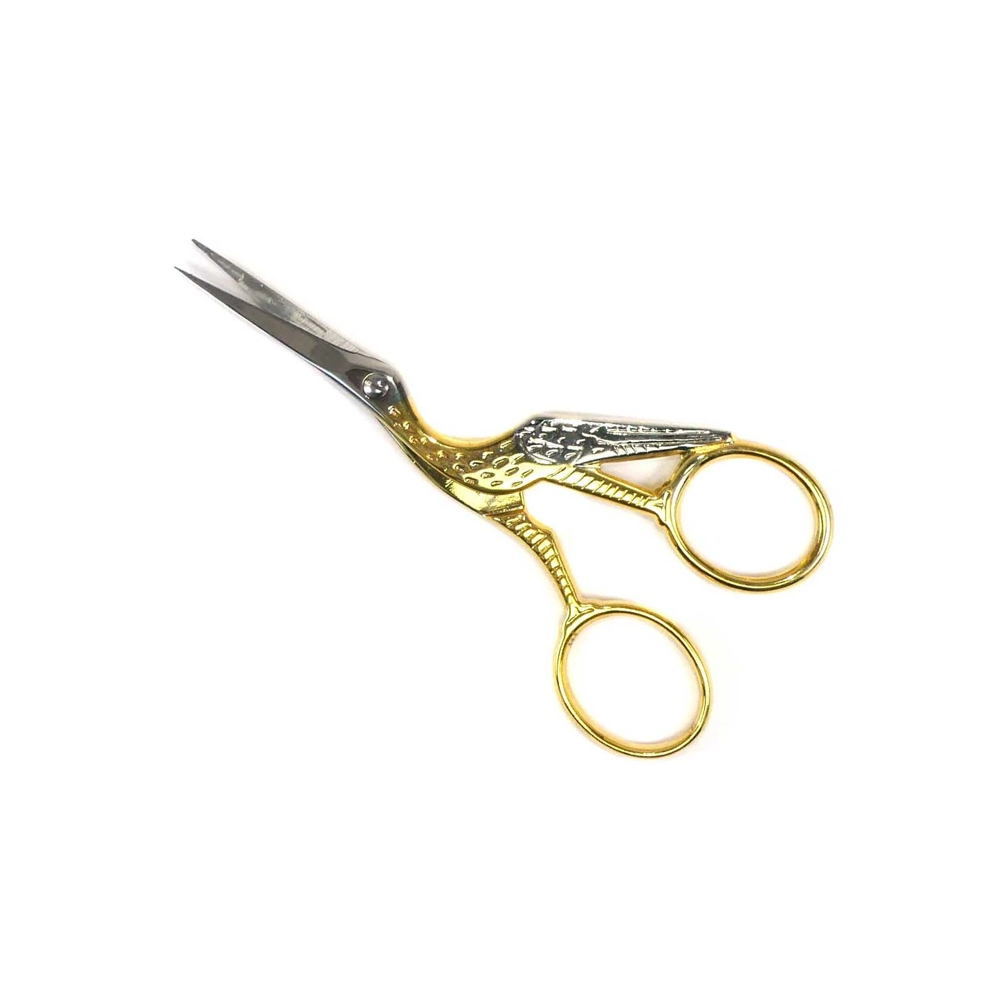 Tijera Para Bordar Diseño Garza Oro Y Plata. Premax 3 Tijera Para Bordar Diseño Garza Oro Y Plata. Premax