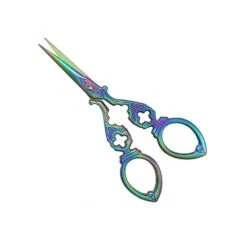 Tijera Para Bordar Irisada Con Punta Recta 12cm