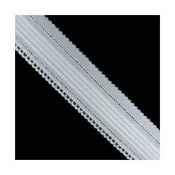 Tira Bordada Blanco 5cm. Capas Y Festón