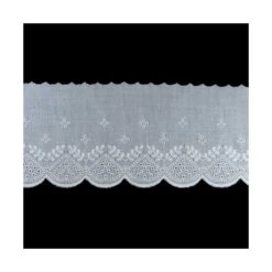 Tira Bordada Blanco Conjunto Floral 7cm. Conjunto 54