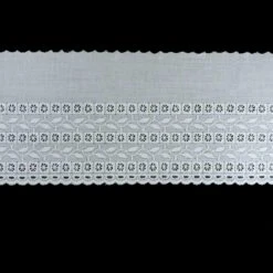 Tira Bordada Blanco Cuadros 8cm. Conjunto 20