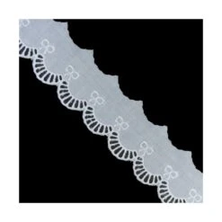 Tira Bordada Blanco Lazos 4cm. Conjunto 62